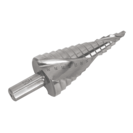 Sealey HSS 4341 Step Drill Bit 4-30mm Spiral Flute Model No- AK4748