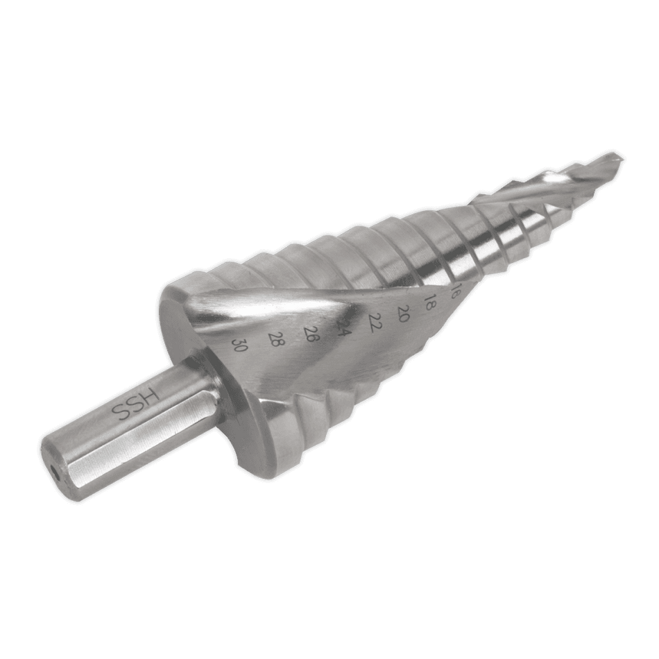 Sealey HSS 4341 Step Drill Bit 4-30mm Spiral Flute Model No- AK4748