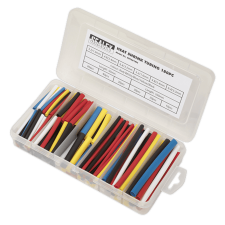 Sealey Heat Shrink Tubing Mixed Colours 50 & 100mm 180pc Model No- HST501MC