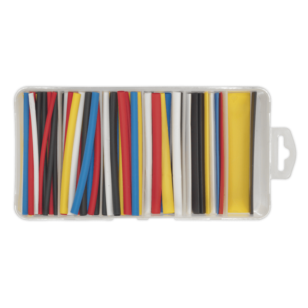 Sealey Heat Shrink Tubing Mixed Colours 100mm 95pc Model No- HST100MC