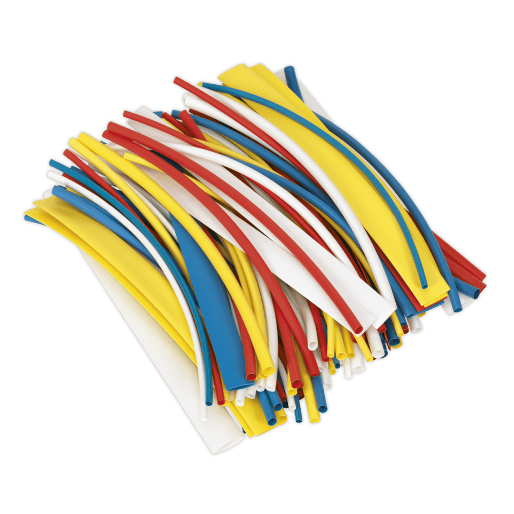 Sealey Heat Shrink Tubing Mixed Colours 200mm Pack of 100 Model No- HST200MC