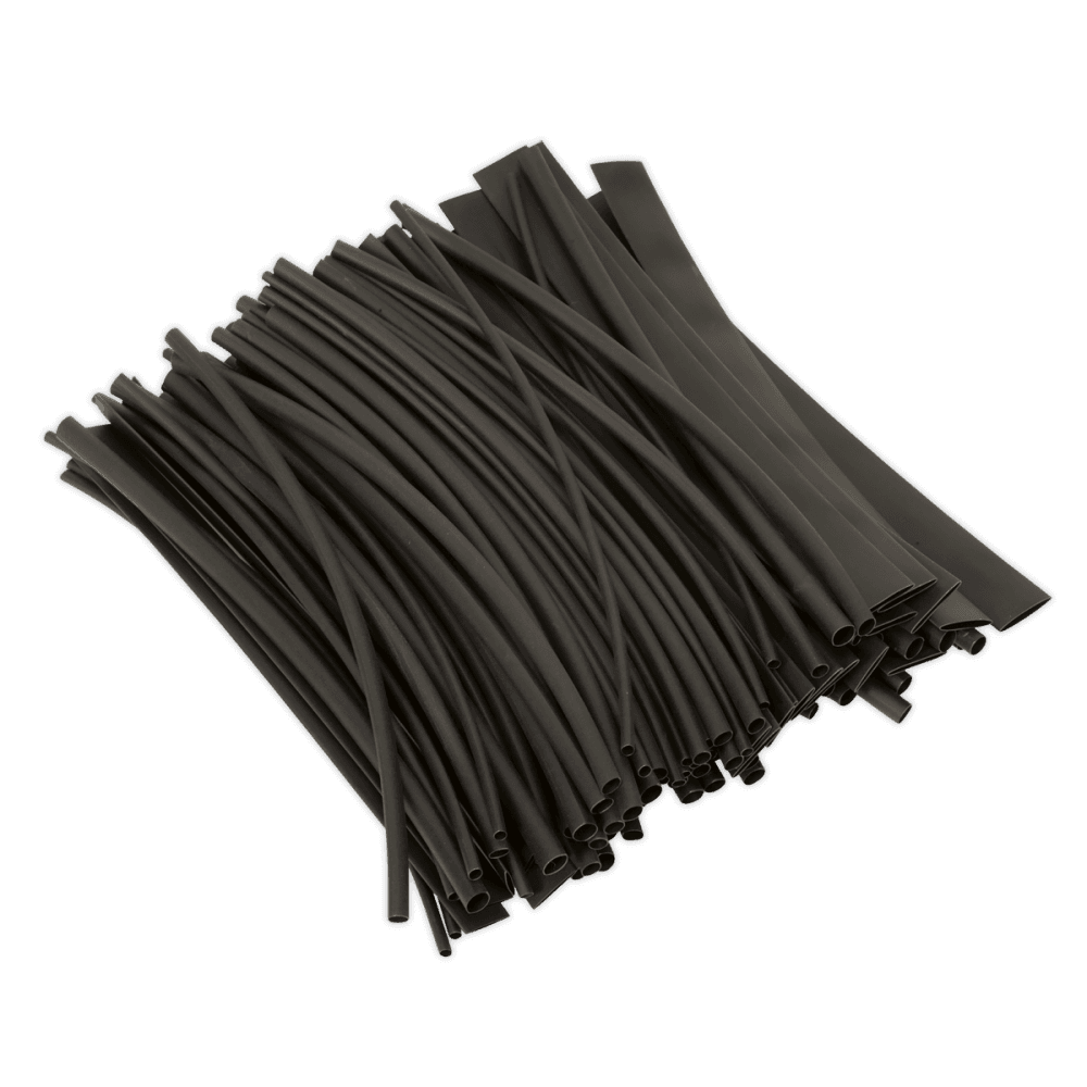 Sealey Heat Shrink Tubing Black 200mm Pack of 100 Model No- HST200B