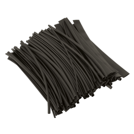 Sealey Heat Shrink Tubing Black 200mm Pack of 100 Model No- HST200B