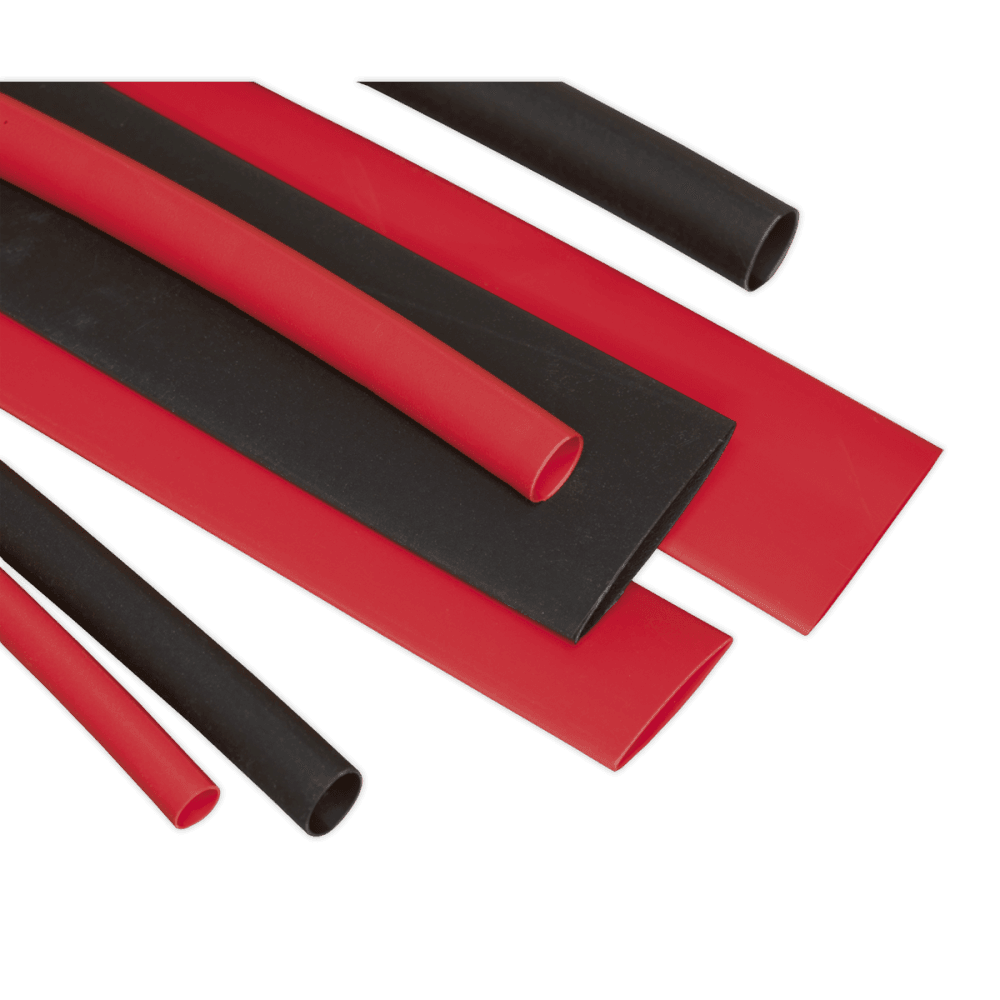 Sealey Heat Shrink Tubing Black & Red 100mm 95pc Model No- HST100BR
