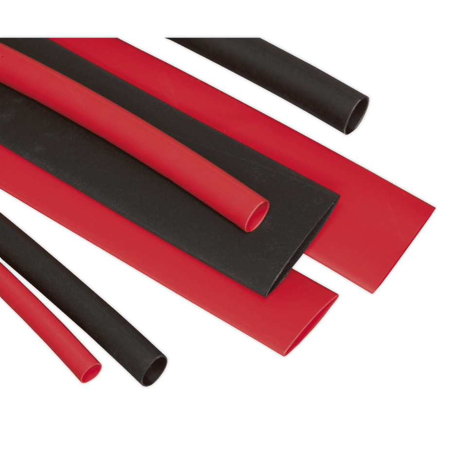Sealey Heat Shrink Tubing Black & Red 100mm 95pc Model No- HST100BR