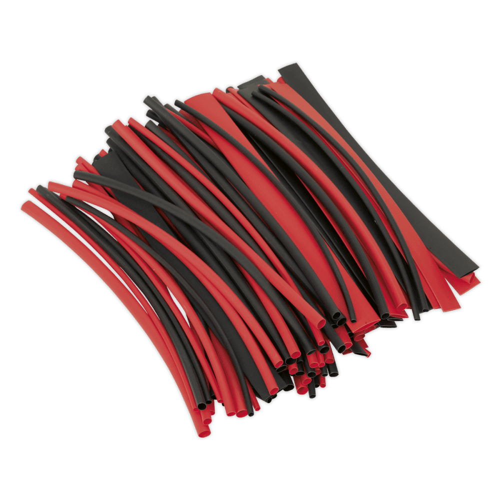 Sealey Heat Shrink Tubing Black & Red 200mm Pack of 100 Model No- HST200BR