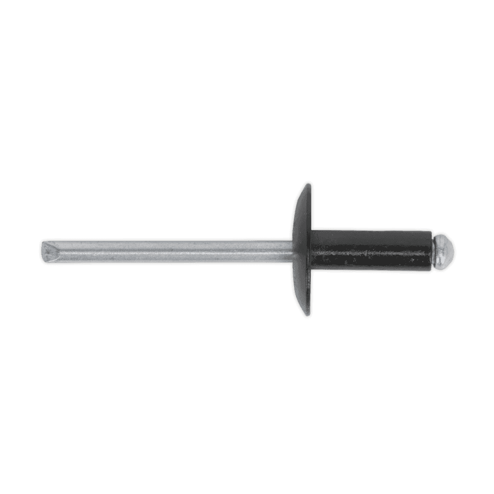 Sealey Aluminium Rivet Black Large Flange 4.8 x 14mm Pack of 200 Model No-19928