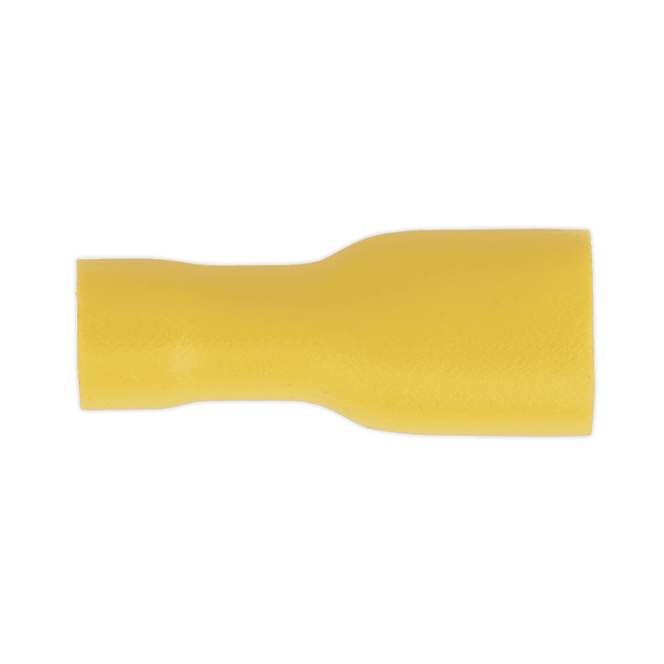 Sealey Fully Insulated Terminal 6.3mm Female Yellow Pack of 100 Model No-20182