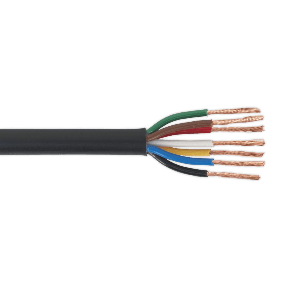 Sealey 30m Thin Wall Automotive Cable 7 x 0.75mm² 24/0.20mm - Black Model No-20269