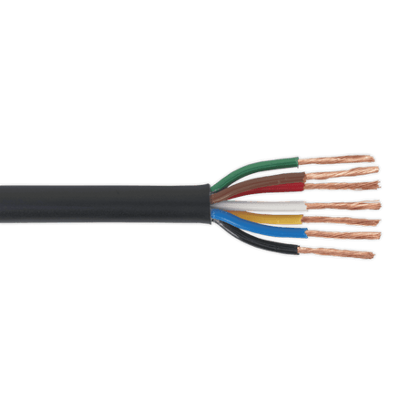 Sealey 30m Thin Wall Automotive Cable 7 x 0.75mm² 24/0.20mm - Black Model No-20269