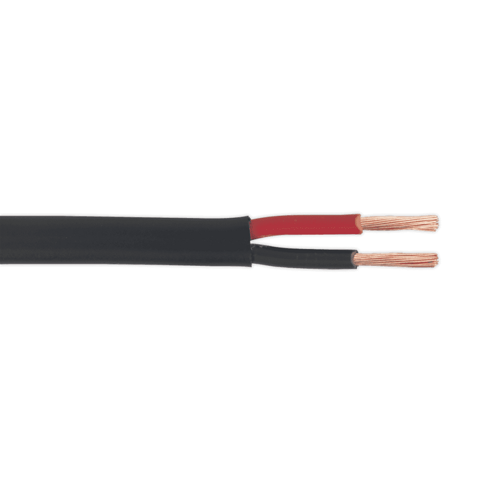 Sealey Thick Wall Cable Flat Twin 2 x 2mmÃ‡Â« 28/0.30mm 30mtr Black Model No-20274