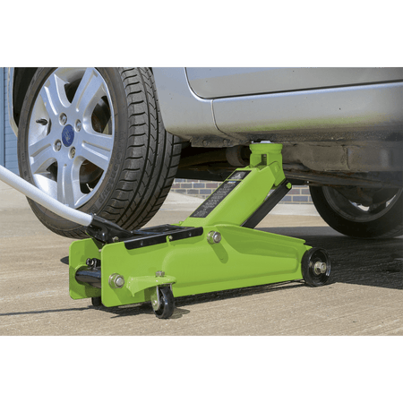 Sealey Trolley Jack 3tonne Long Chassis Heavy-Duty Hi-Vis Model No-19712