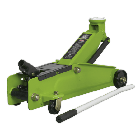Sealey Trolley Jack 3tonne Long Chassis Heavy-Duty Hi-Vis Model No-19712