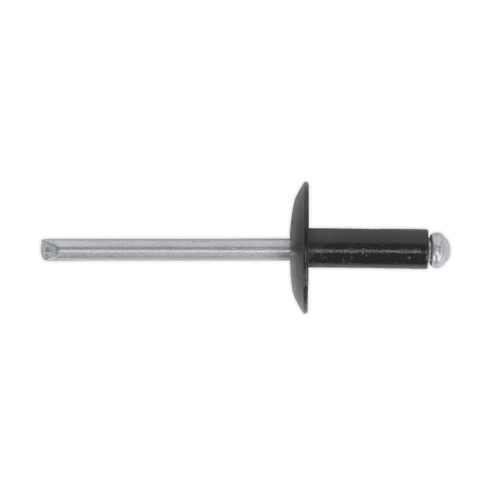 Sealey Aluminium Rivet Black Large Flange 3.2 x 10mm Pack of 200 Model No-19881