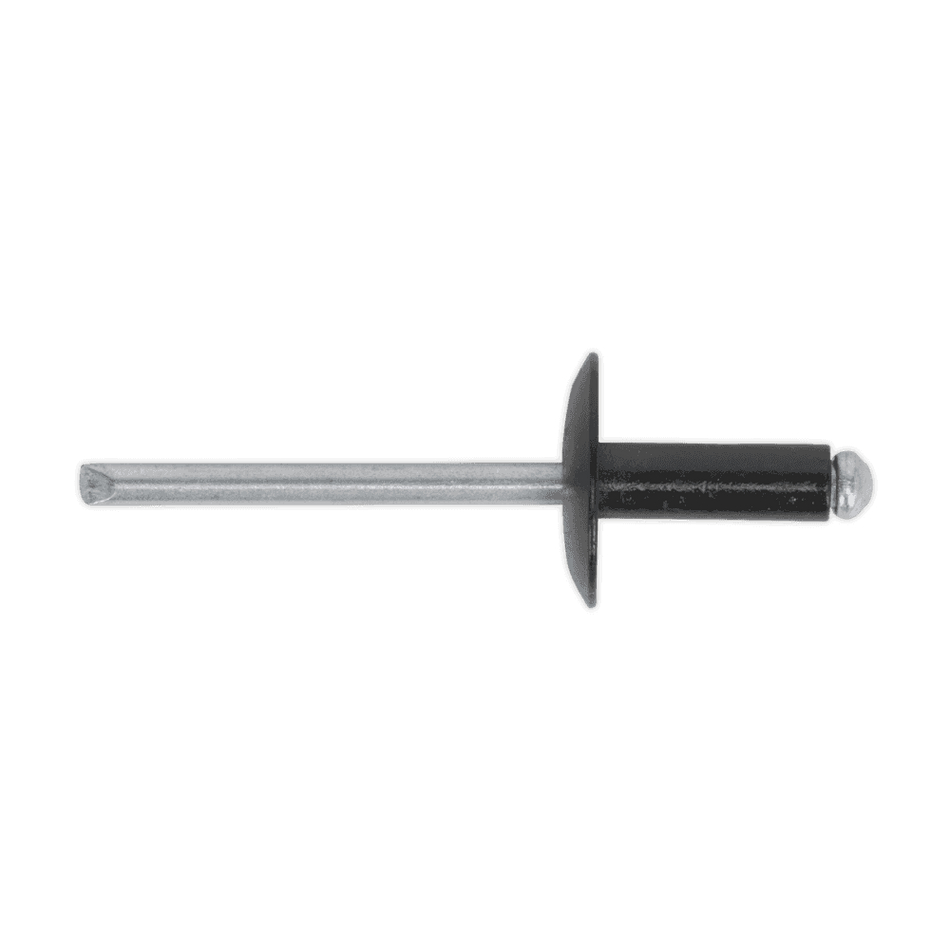 Sealey Aluminium Rivet Black Large Flange 3.2 x 10mm Pack of 200 Model No-19881