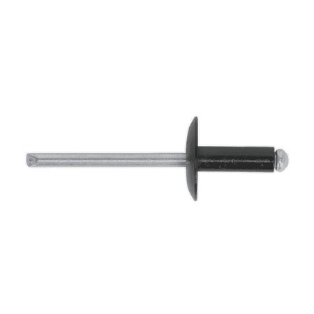 Sealey Aluminium Rivet Black Large Flange 4 x 10mm Pack of 200 Model No-19883