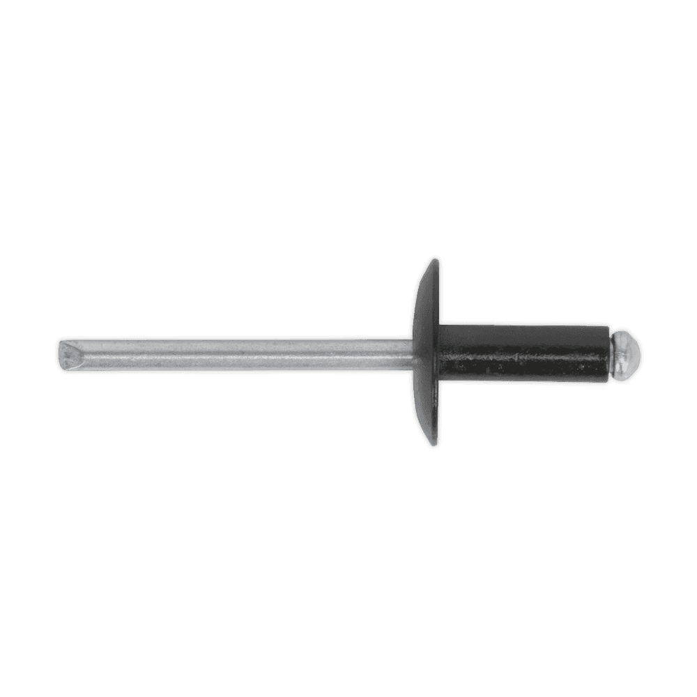Sealey Aluminium Rivet Black Large Flange 4.8 x 18mm Pack of 200 Model No-19884