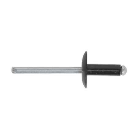 Sealey Aluminium Rivet Black Large Flange 4.8 x 18mm Pack of 200 Model No-19884