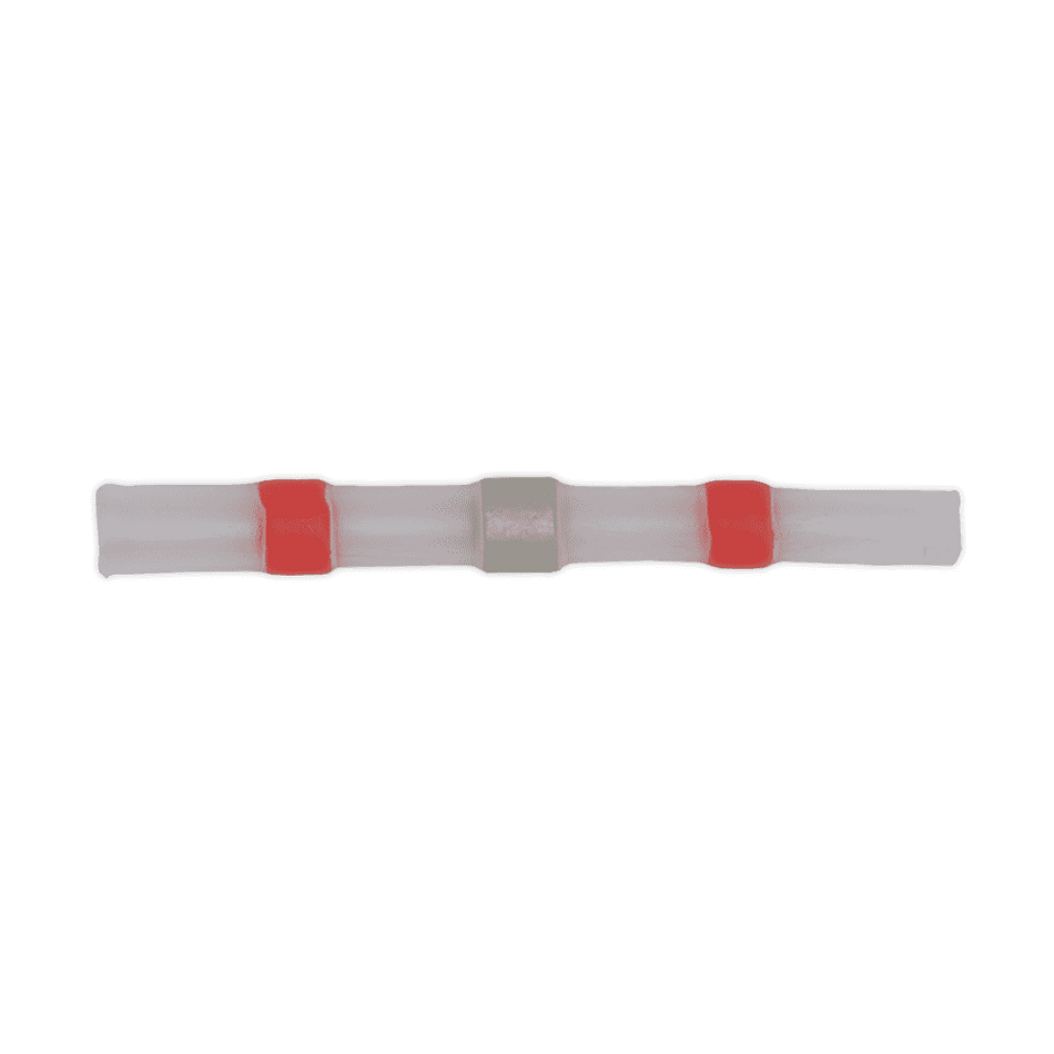 Sealey Heat Shrink Butt Connector Solder Terminal 22-18 AWG Red Pack of 25 Model No-19951