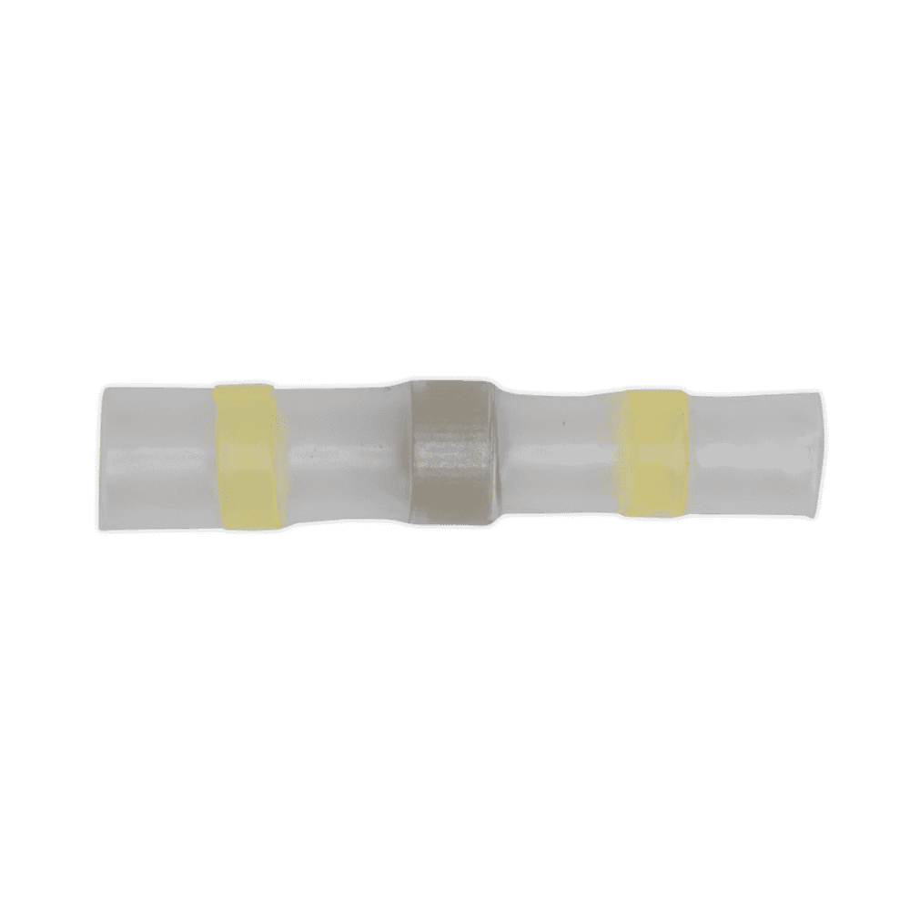 Sealey Heat Shrink Butt Connector Solder Terminal 12-10 AWG Yellow Pack of 25 Model No-19952