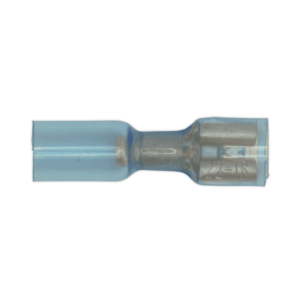 Sealey Heat Shrink Push-On Terminal 6.4mm Female Blue Pack of 25 Model No-19954