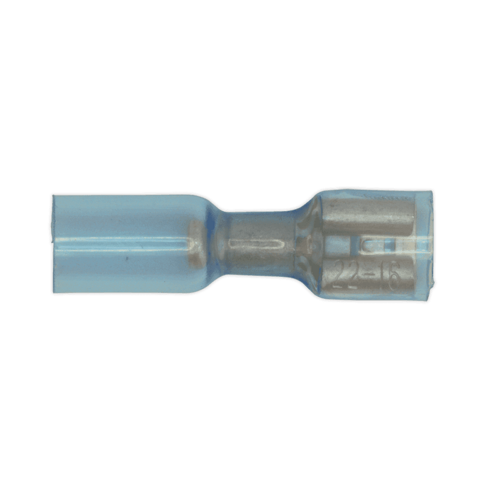 Sealey Heat Shrink Push-On Terminal 6.4mm Female Blue Pack of 25 Model No-19954