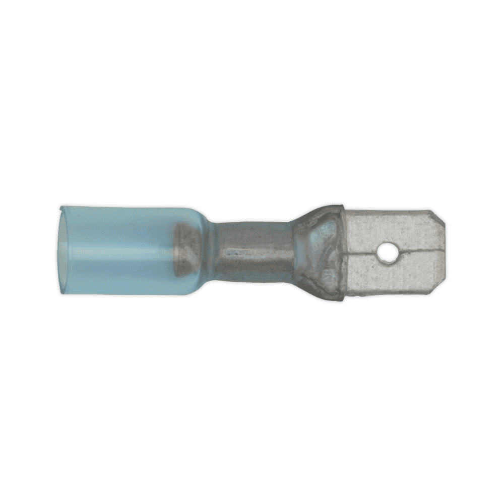 Sealey Heat Shrink Push-On Terminal 6.3mm Male Blue Pack of 25 Model No-19955