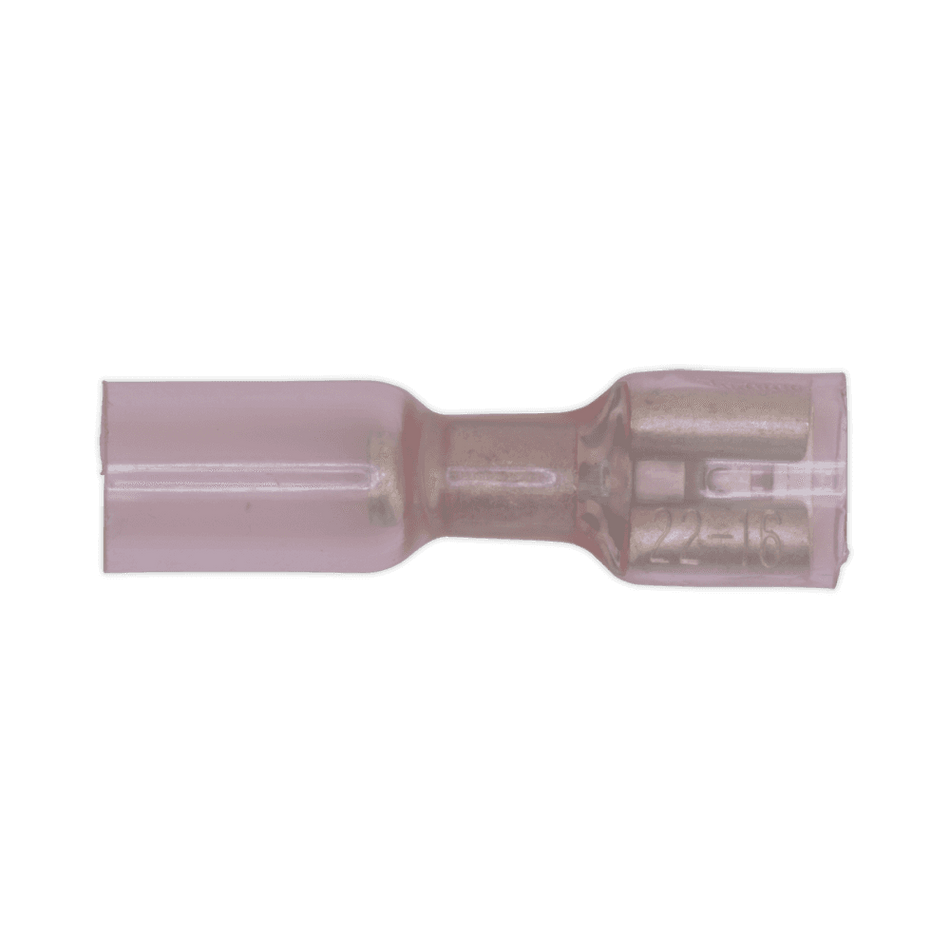 Sealey Heat Shrink Push-On Terminal 6.4mm Female Red Pack of 25 Model No-19956
