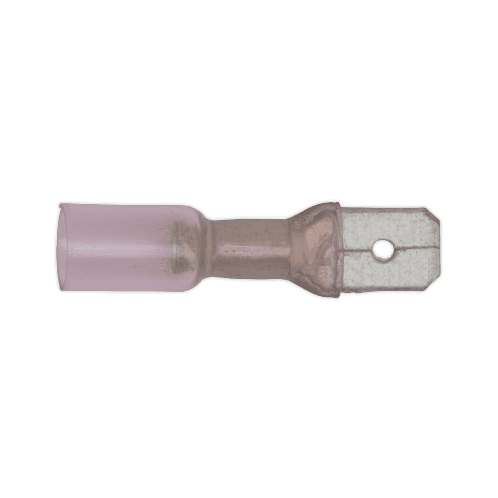 Sealey Heat Shrink Push-On Terminal 6.3mm Male Red Pack of 25 Model No-19957