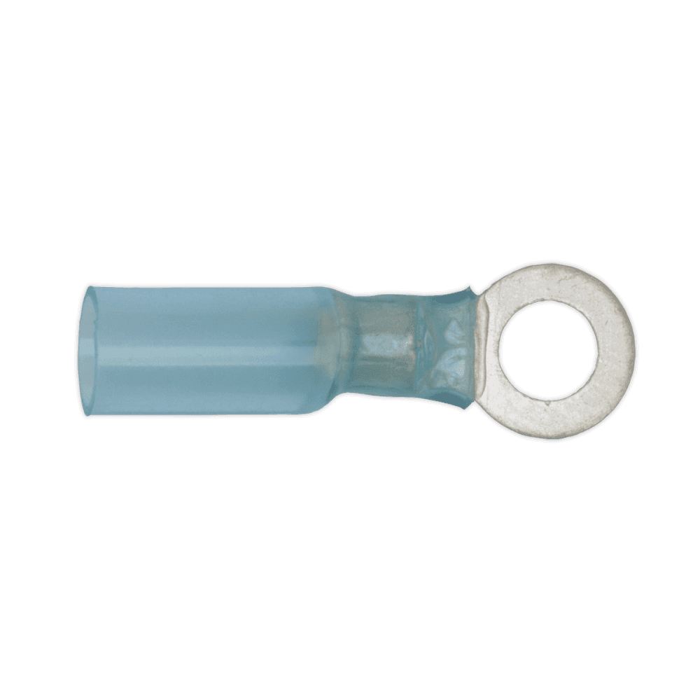 Sealey Heat Shrink Ring Terminal 6.4mm, Blue - Pack of 25 Model No-19958