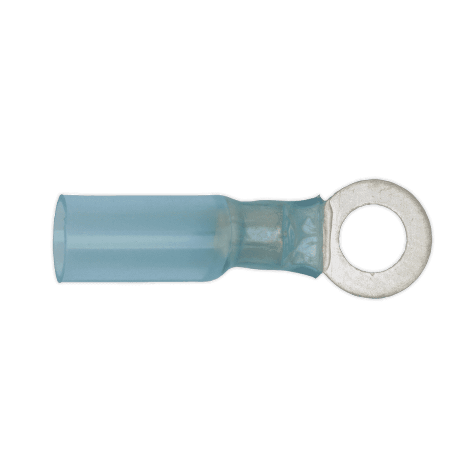 Sealey Heat Shrink Ring Terminal 6.4mm Blue Pack of 25 Model No-19958