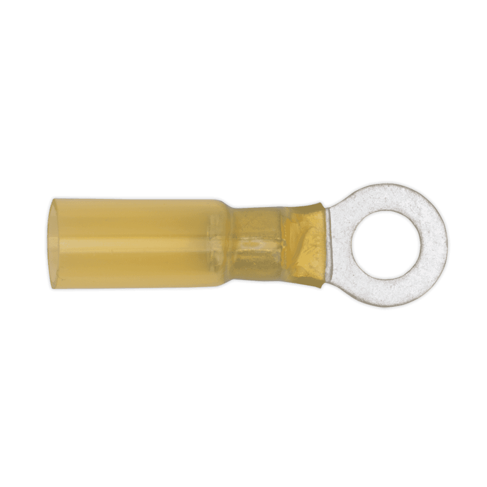 Sealey Heat Shrink Ring Terminal 6.4mm, Yellow - Pack of 25 Model No-19960