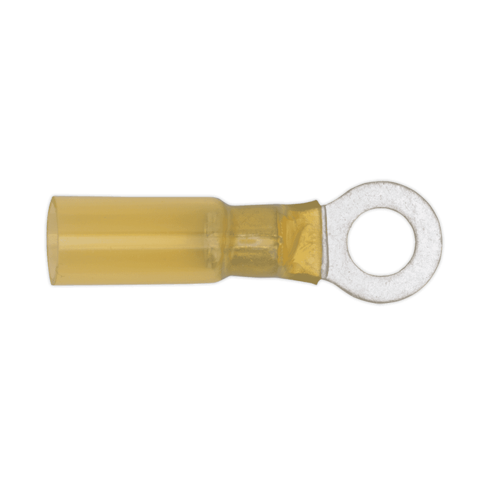 Sealey Heat Shrink Ring Terminal 6.4mm Yellow Pack of 25 Model No-19960