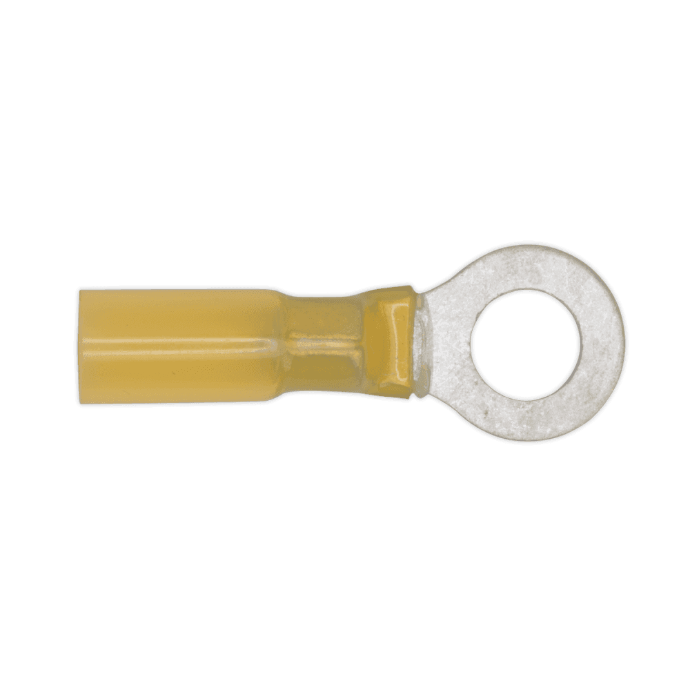Sealey Heat Shrink Ring Terminal 8.4mm, Yellow - Pack of 25 Model No-19962