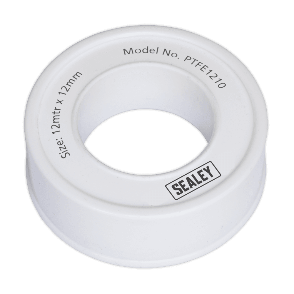 Sealey PTFE Thread Sealing Tape 12mtr x 12mm Pack of 10 Model No-20076
