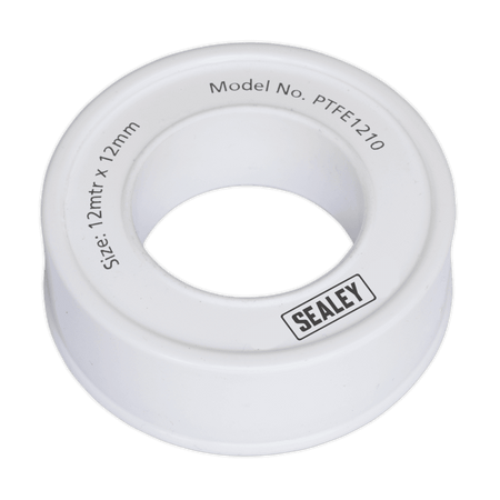 Sealey PTFE Thread Sealing Tape 12mtr x 12mm Pack of 10 Model No-20076