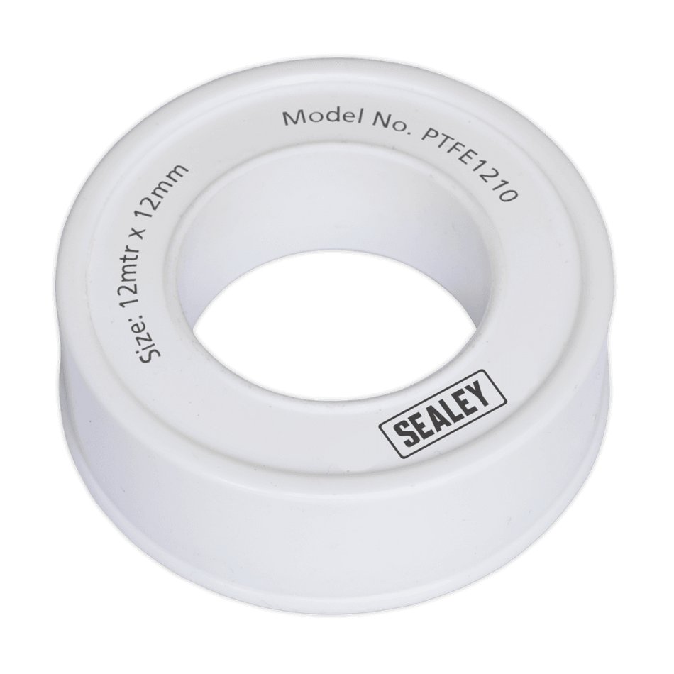 Sealey PTFE Thread Sealing Tape 12mtr x 12mm Pack of 10 Model No-20076