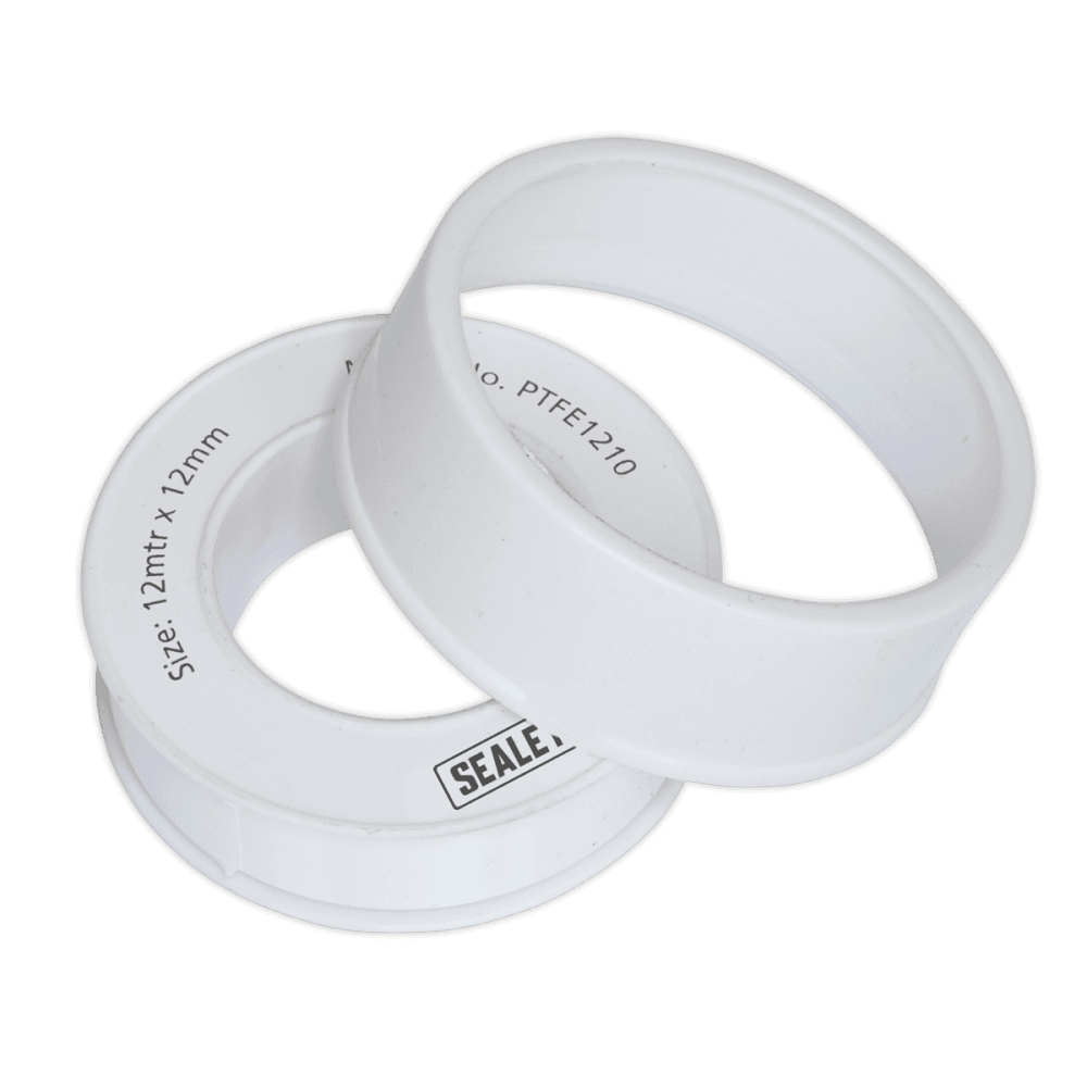 Sealey PTFE Thread Sealing Tape 12mtr x 12mm Pack of 10 Model No-20076