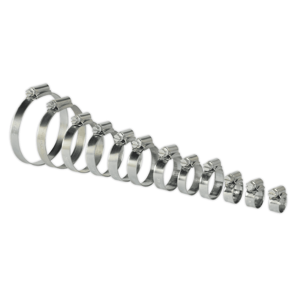 Sealey Zinc Plated Hose Clip Assortment 8-57mm 85pc Model No-20128