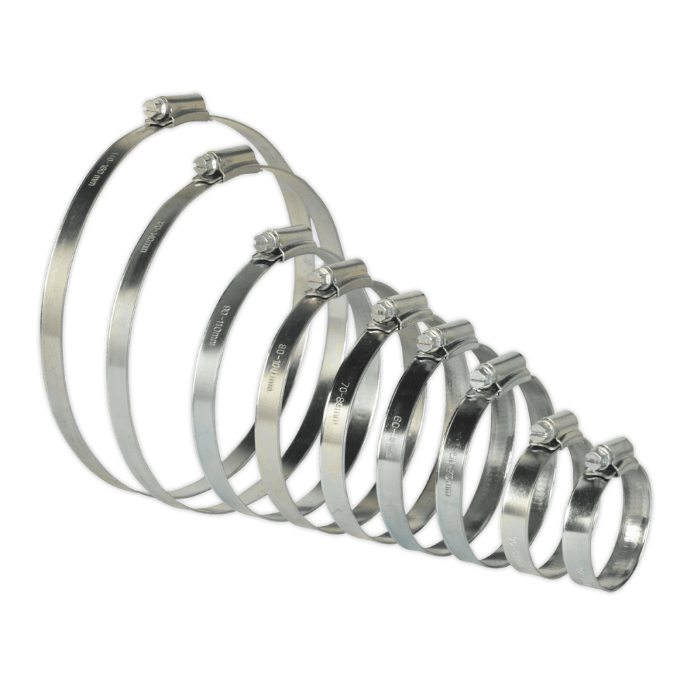 Sealey Zinc Plated Hose Clip Assortment 44-160mm 26pc Model No-20130