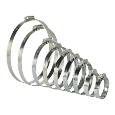 Sealey Zinc Plated Hose Clip Assortment 44-160mm 26pc Model No-20130