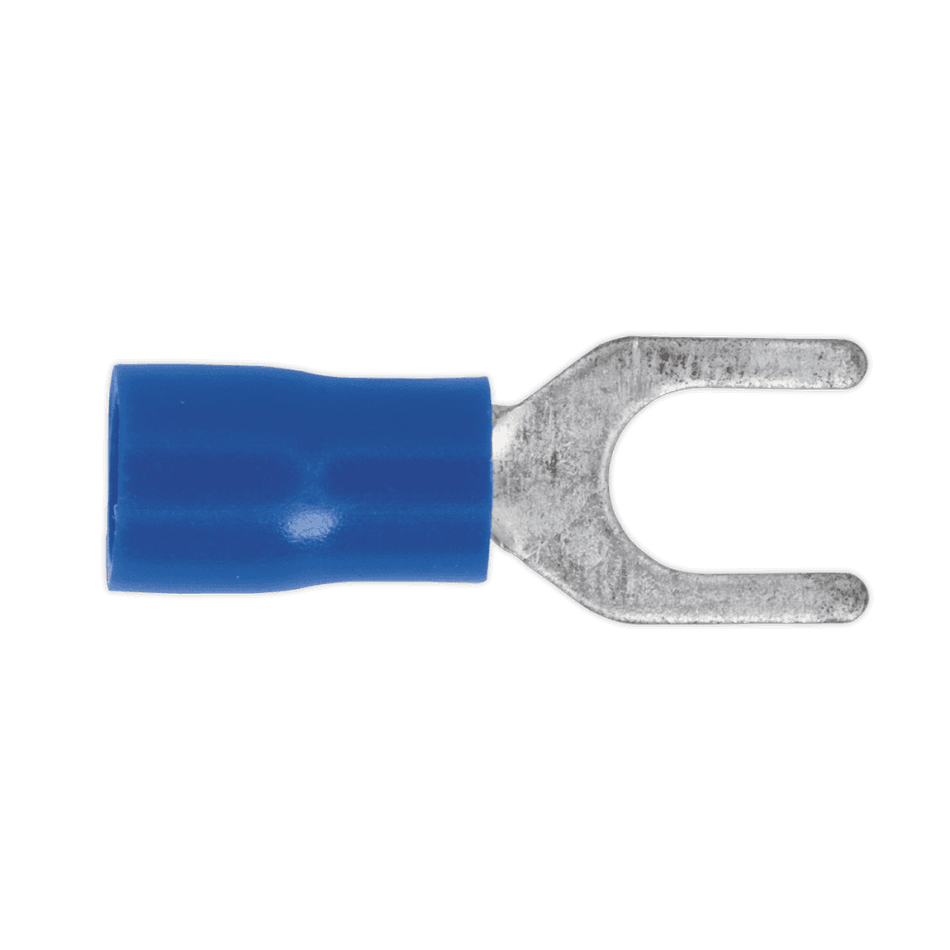 Sealey Easy-Entry Fork Terminal 5.3mm (2BA) Blue Pack of 100 Model No-20132