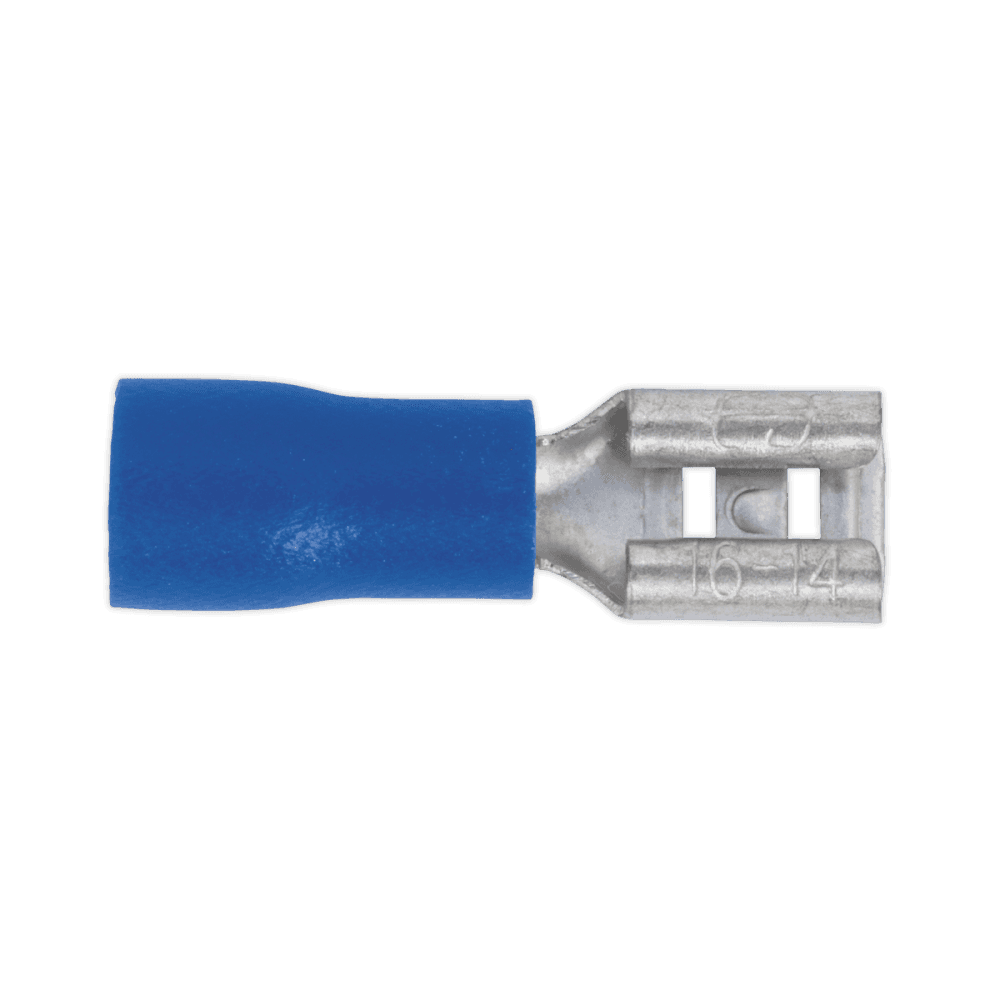 Sealey Push-On Terminal 4.8mm Female Blue Pack of 100 Model No-20137