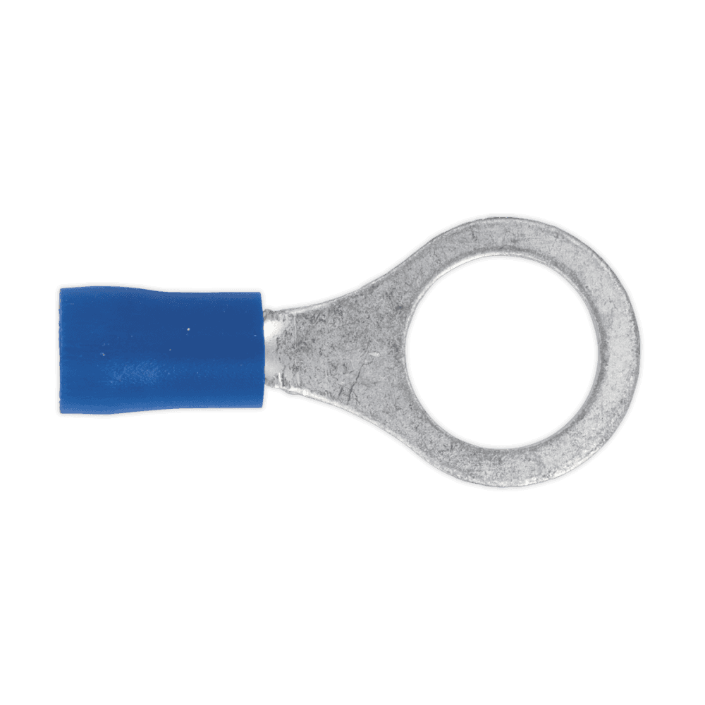 Sealey Easy-Entry Ring Terminal 10.5mm (3/8"), Blue - Pack of 100 Model No-20142