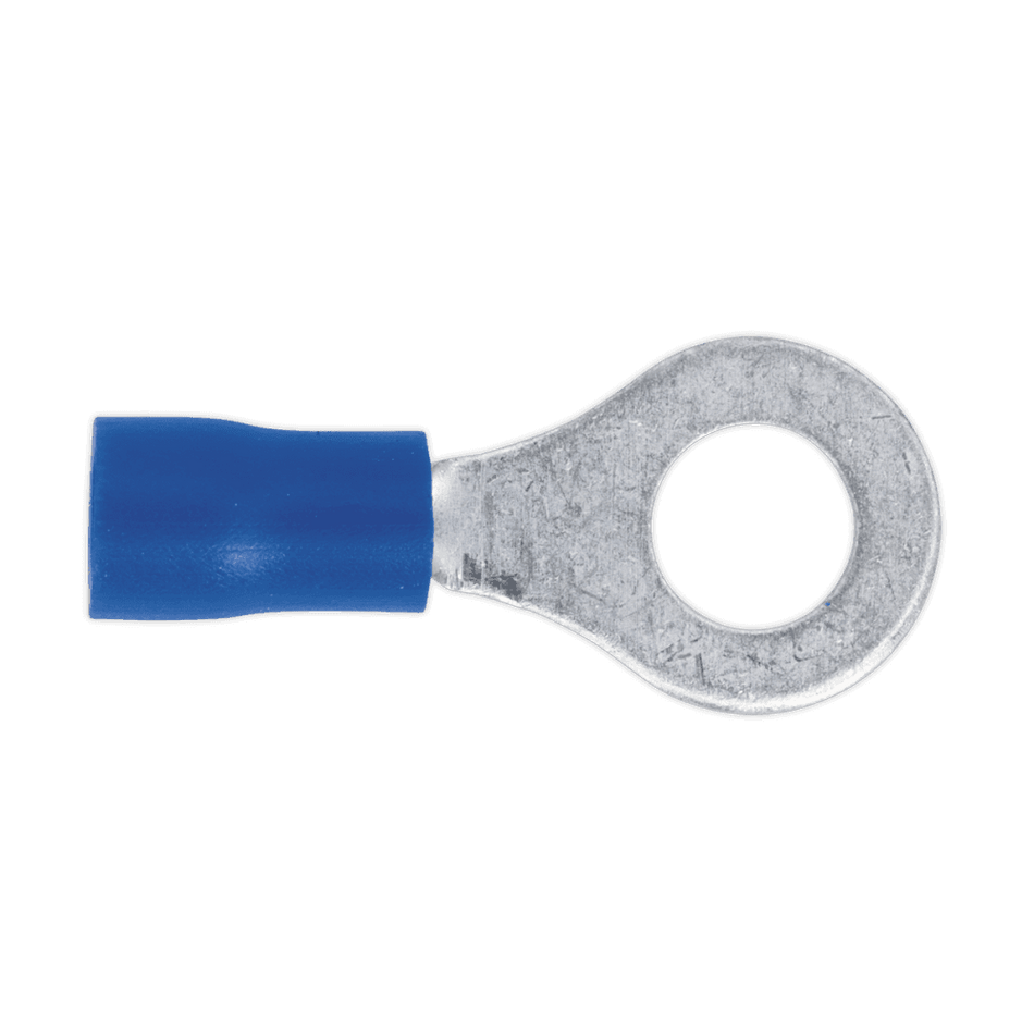 Sealey Easy-Entry Ring Terminal 6.4mm (1/4") Blue Pack of 100 Model No-20145