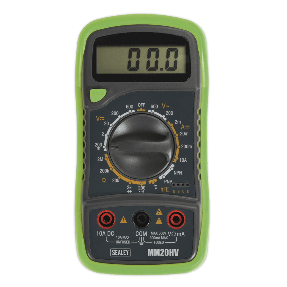 Sealey Digital Multimeter 8 Function with Thermocouple Hi-Vis Model No-20150
