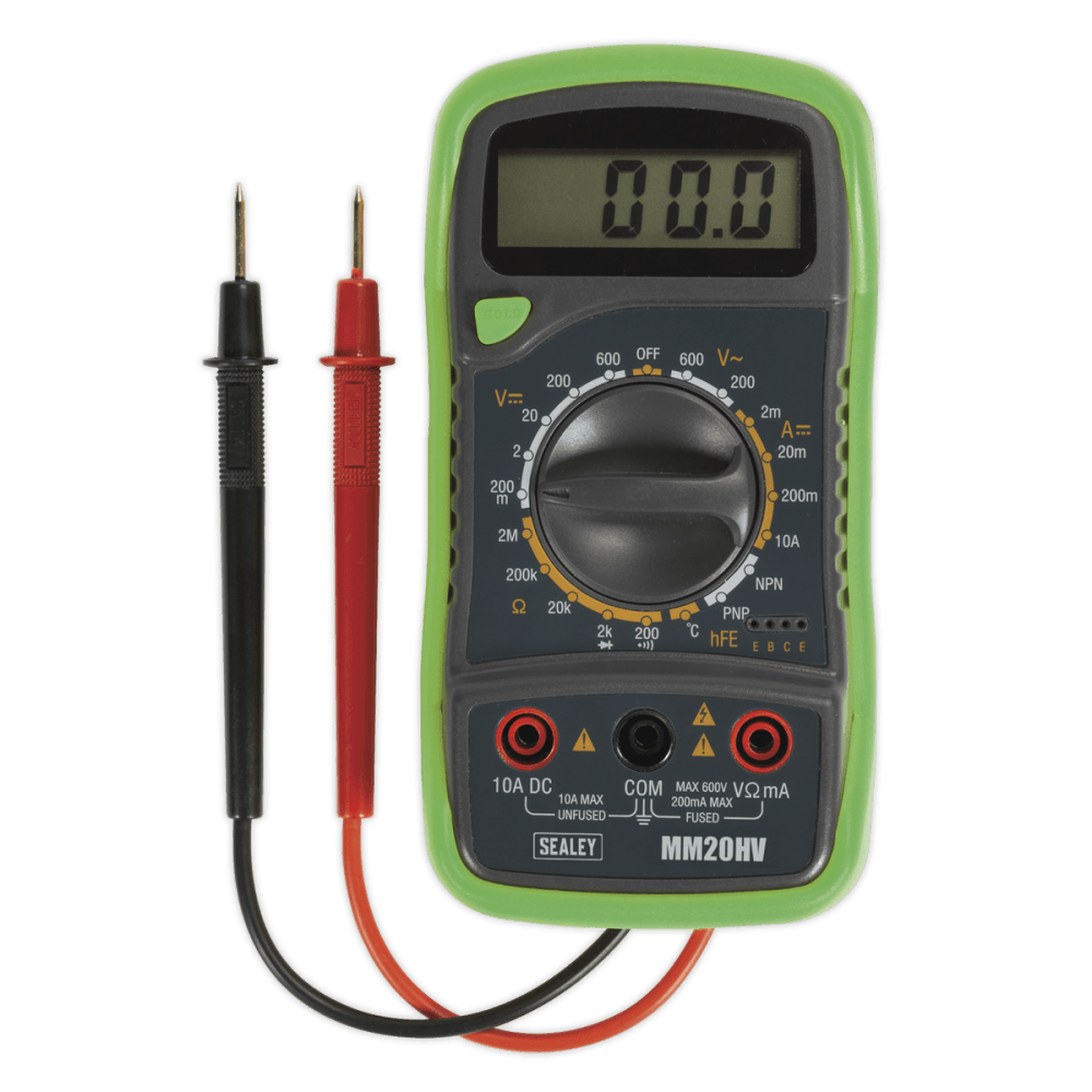 Sealey Digital Multimeter 8 Function with Thermocouple Hi-Vis Model No-20150