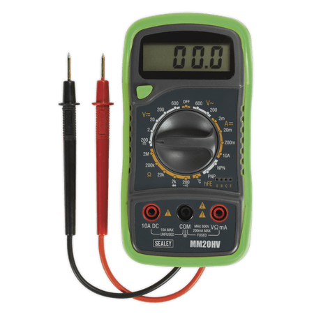 Sealey Digital Multimeter 8 Function with Thermocouple Hi-Vis Model No-20150