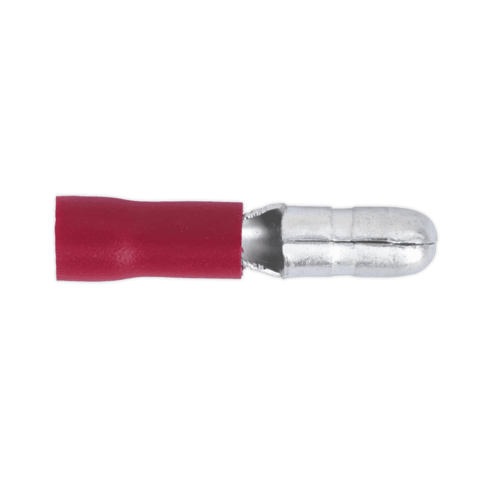 Sealey Bullet Terminal 4mm Male Red Pack of 100 Model No-20160