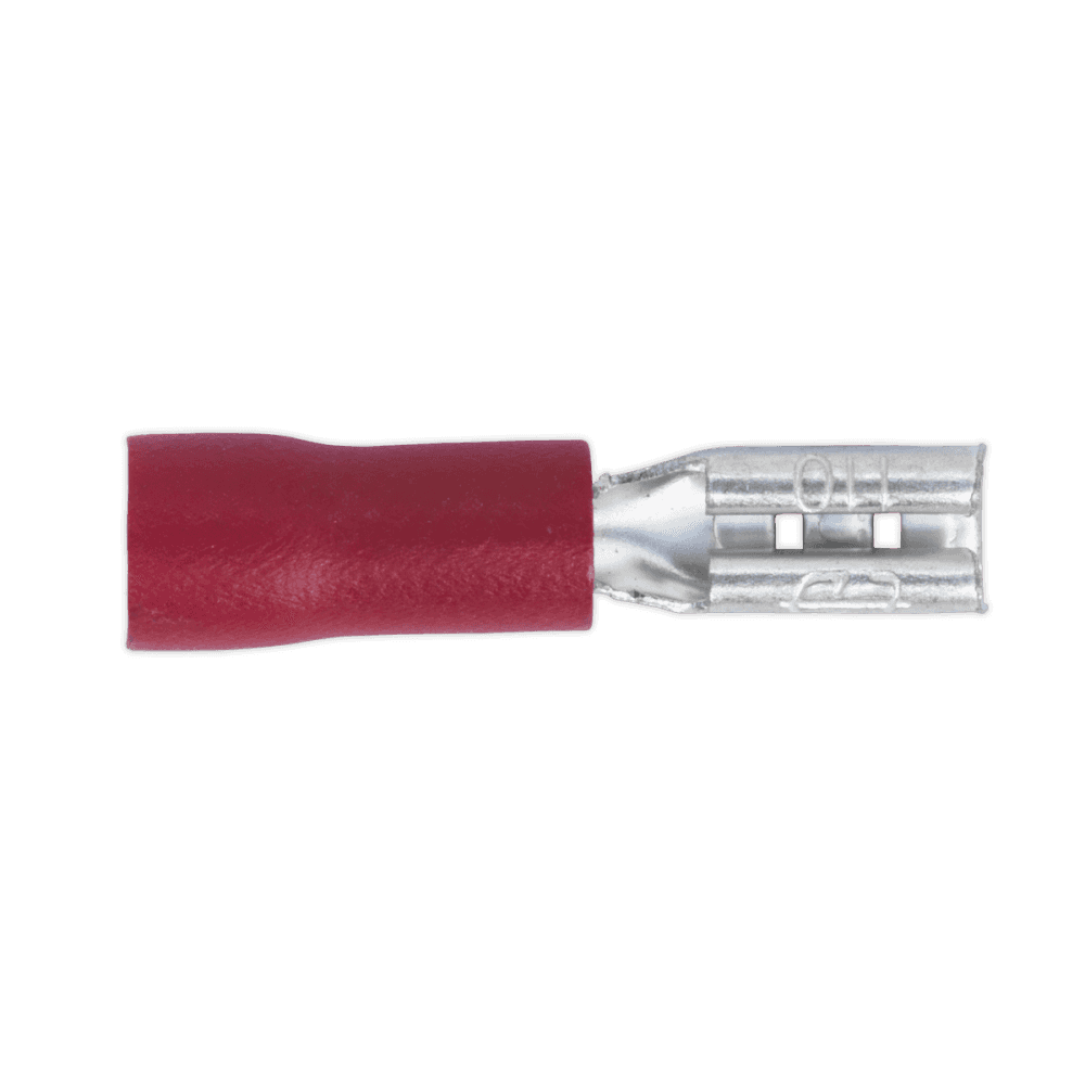Sealey Push-On Terminal 2.8mm Female Red Pack of 100 Model No-20168